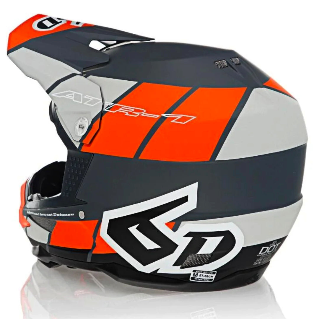 6D ATR-1 MX Helmet Shear Orange/Grey/Black