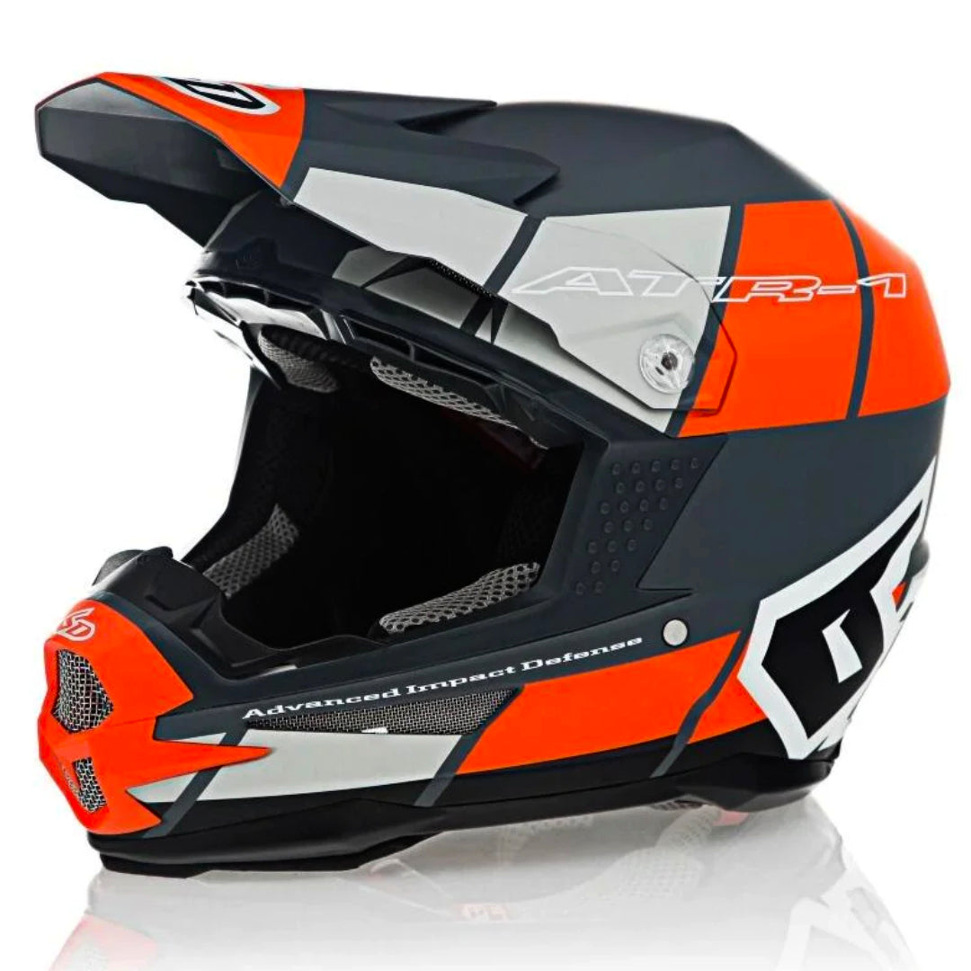 6D ATR-1 MX Helmet Shear Orange/Grey/Black