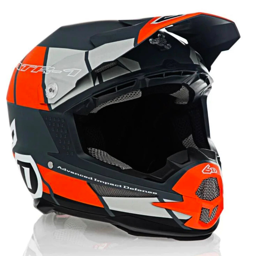 6D ATR-1 MX Helmet Shear Orange/Grey/Black