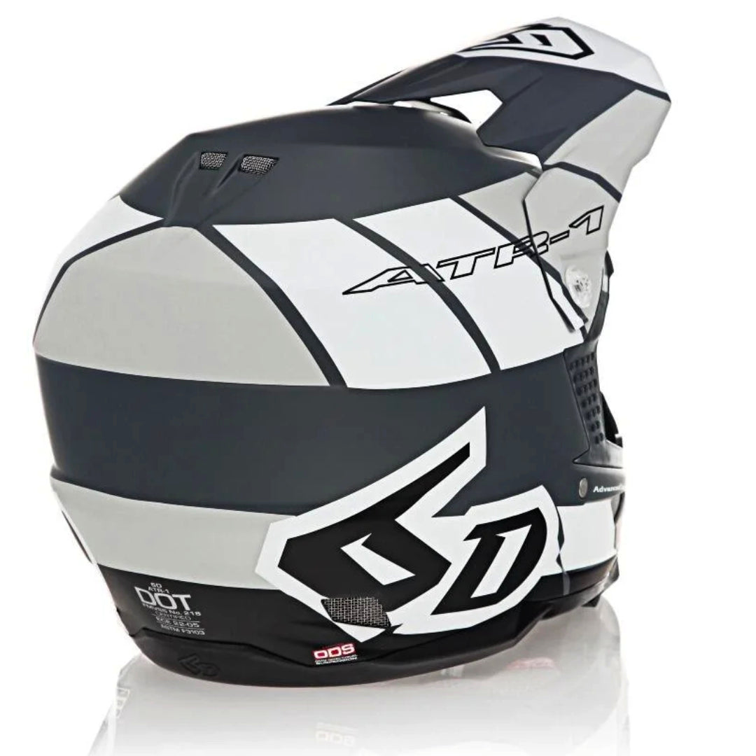 6D ATR-1 MX Helmet Shear White/Grey/Black