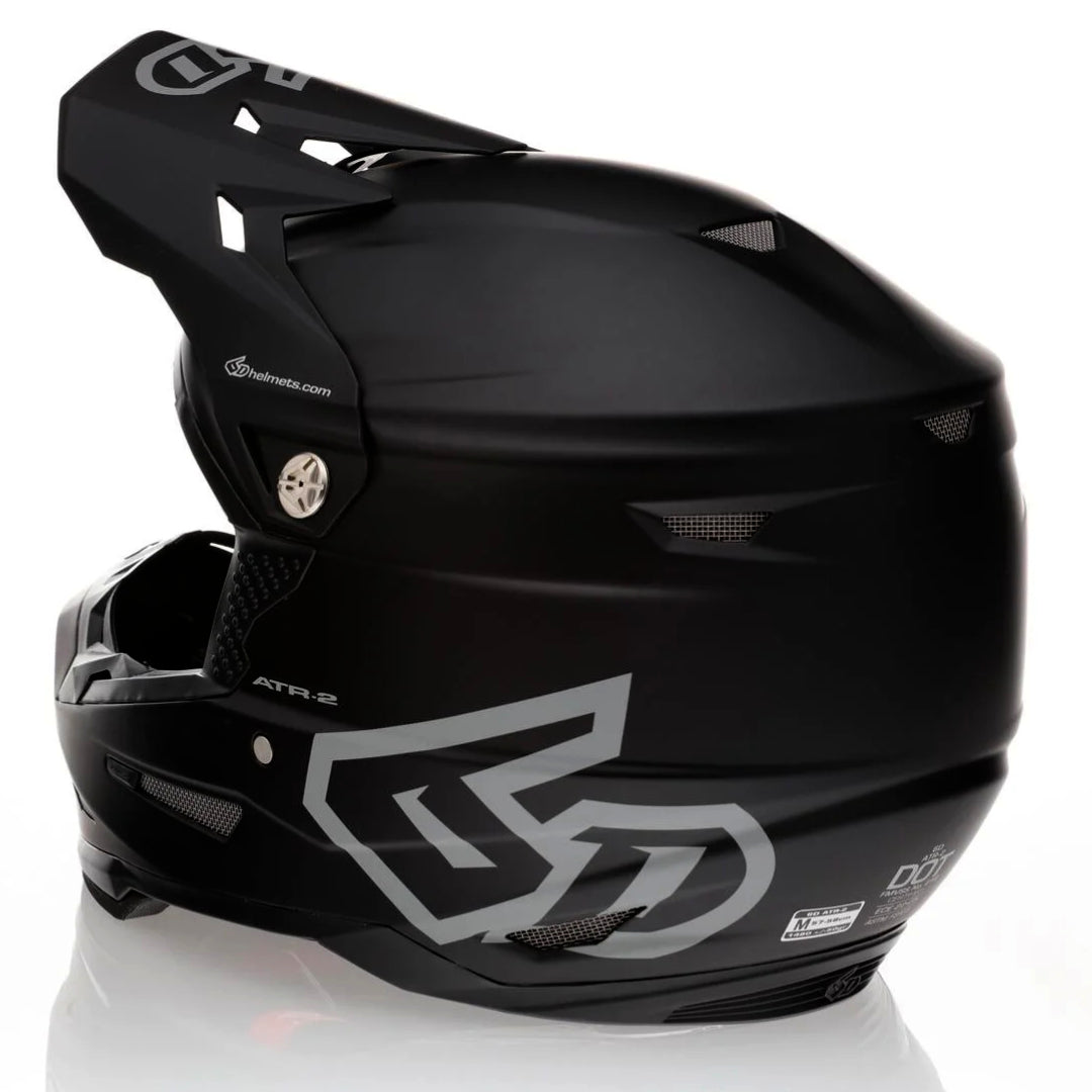 6D ATR-2Y Youth MX Helmet Solid Matte Black