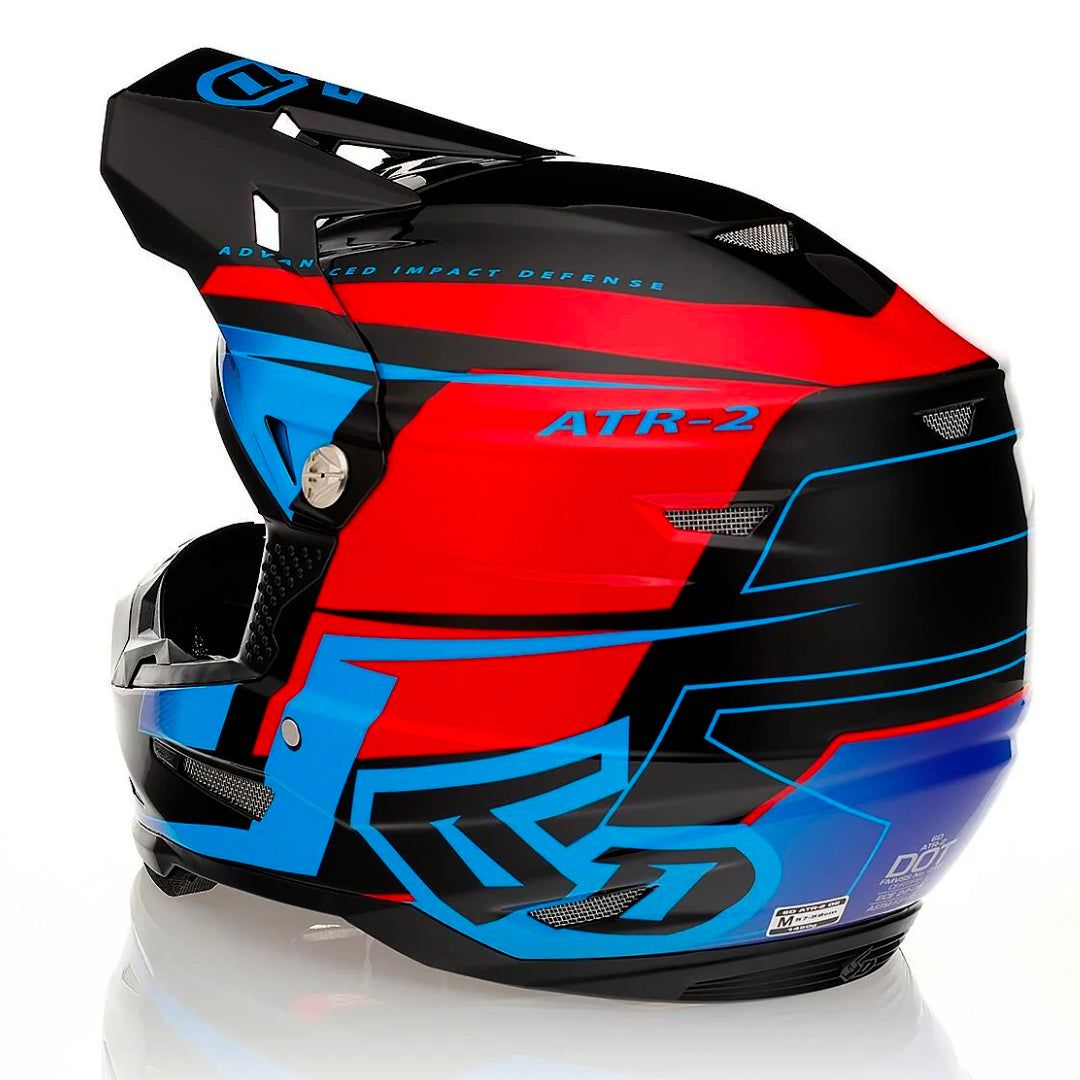 6D ATR-2 MX Helmet Mach Blue/Red/Black