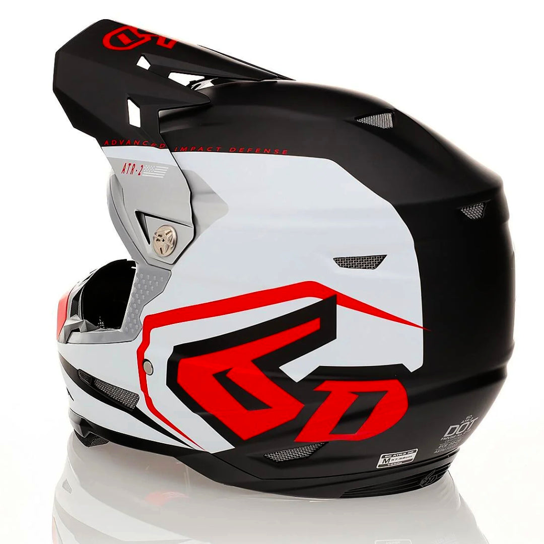 6D ATR-2 MX Helmet Delta Red White