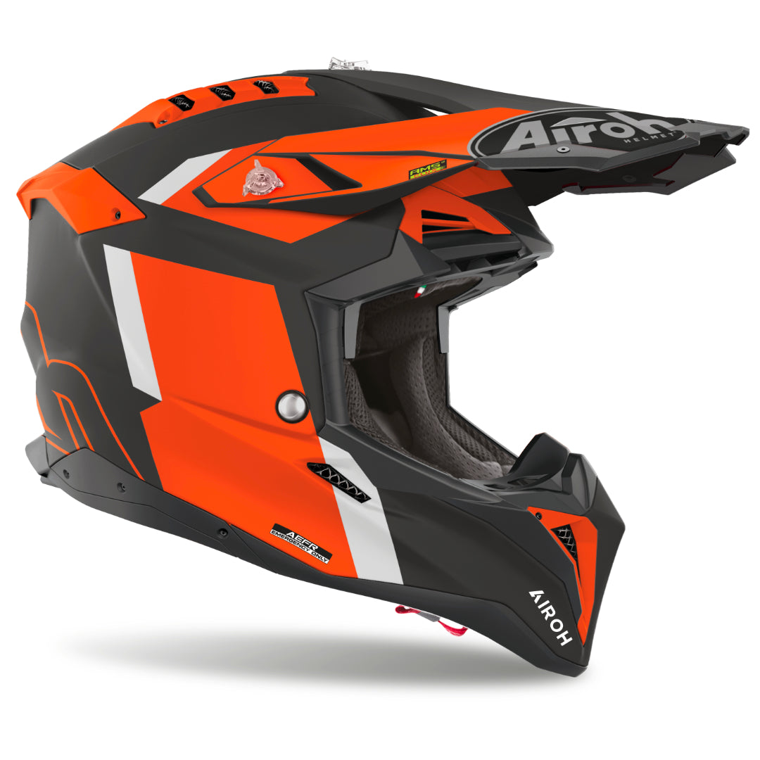 Airoh Aviator 3 Glory Matt MX Helmet Orange