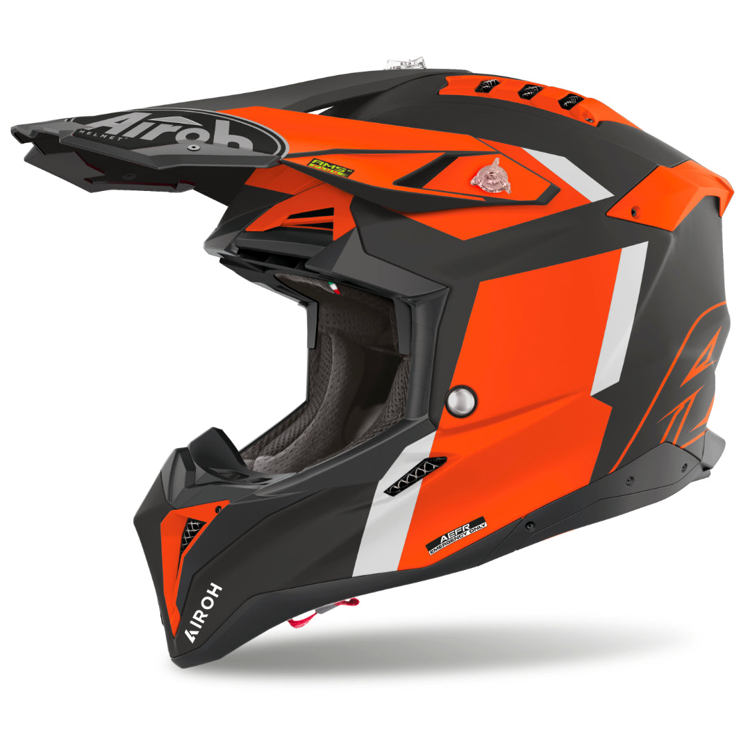 Airoh Aviator 3 Glory Matt MX Helmet Orange