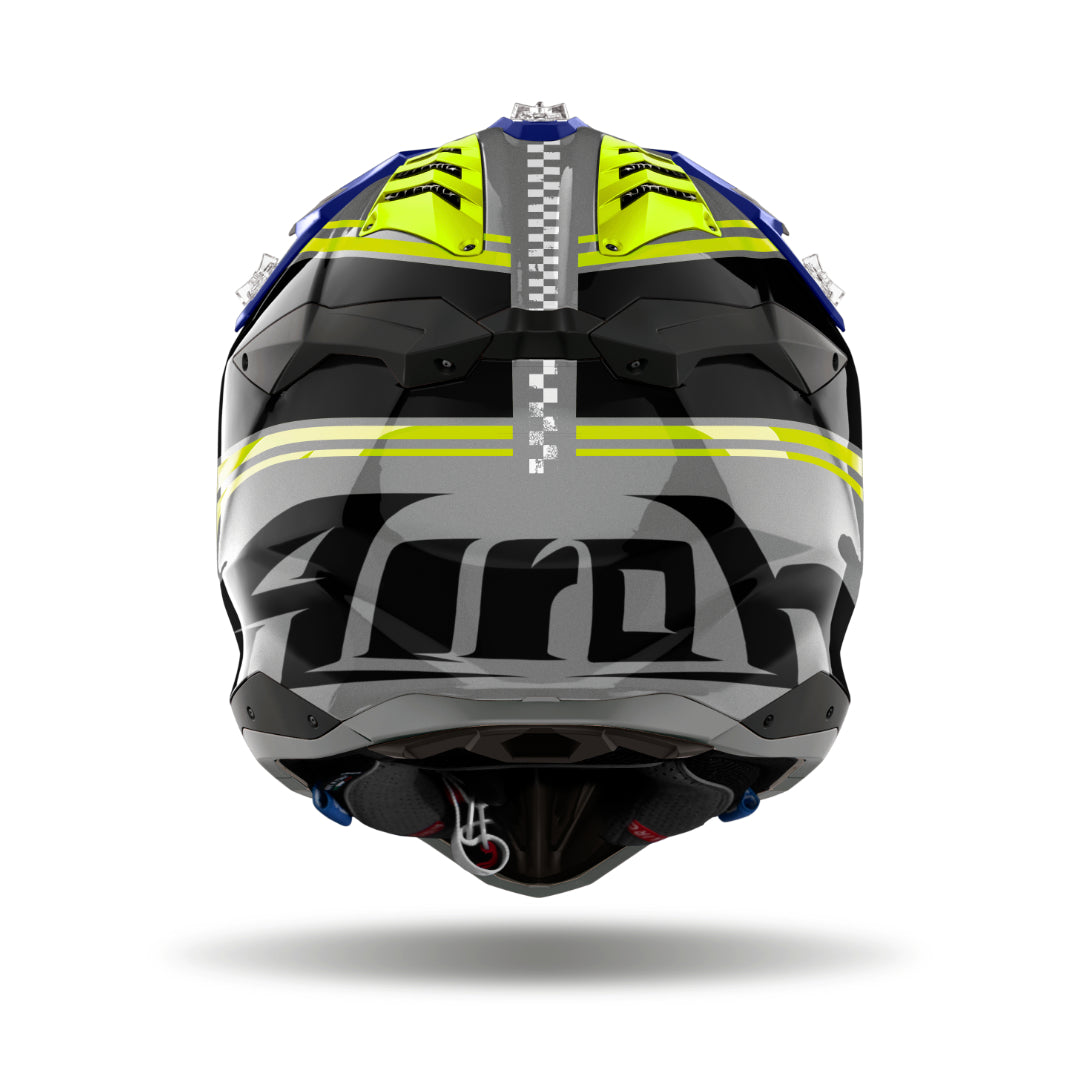 Airoh Aviator 3 Hima Gloss MX Helmet Blue