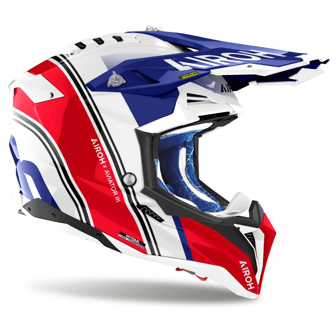 Airoh Aviator 3 Hima Gloss MX Helmet Red