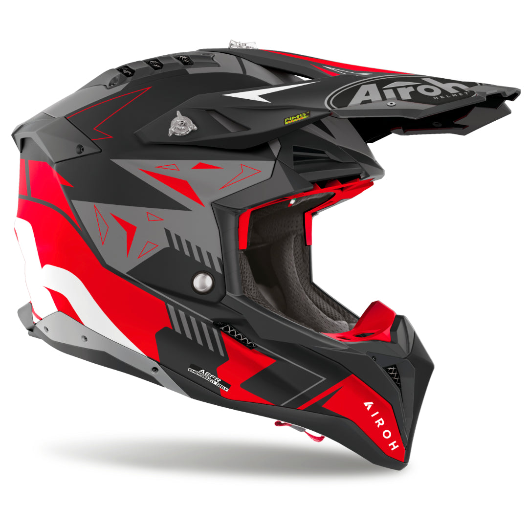 Airoh Aviator 3 Spin Matt MX Helmet Red