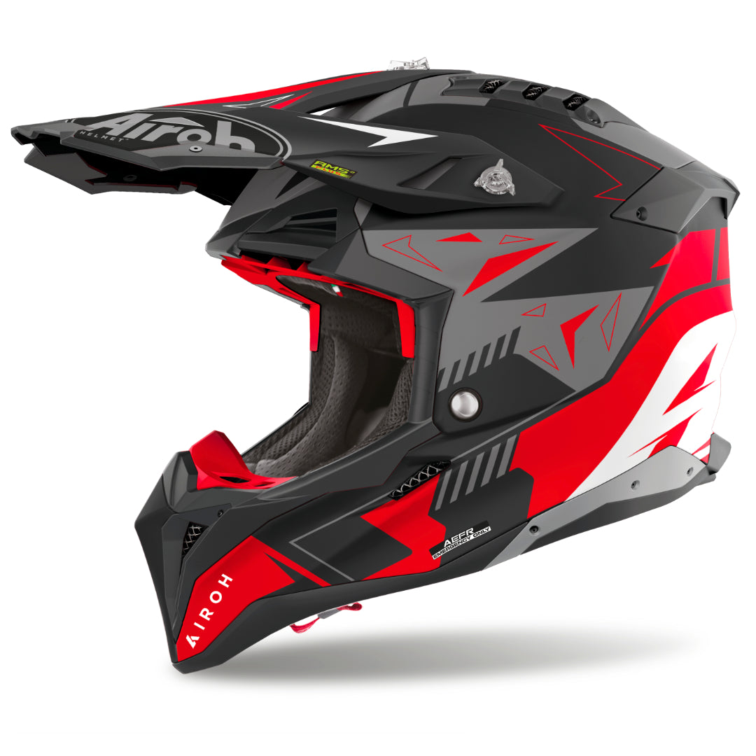 Airoh Aviator 3 Spin Matt MX Helmet Red