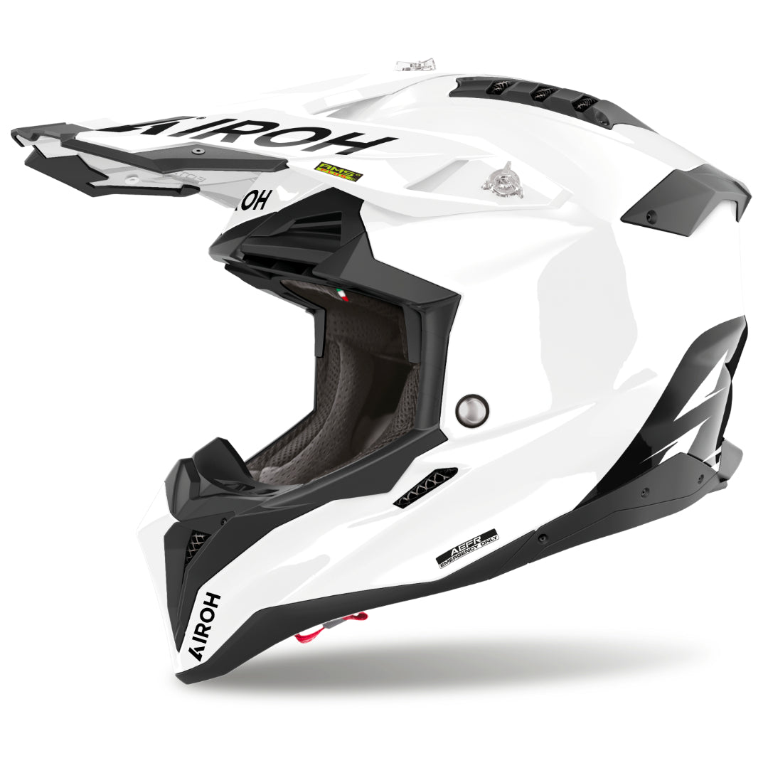 Airoh Aviator 3 Colour Gloss MX Helmet White