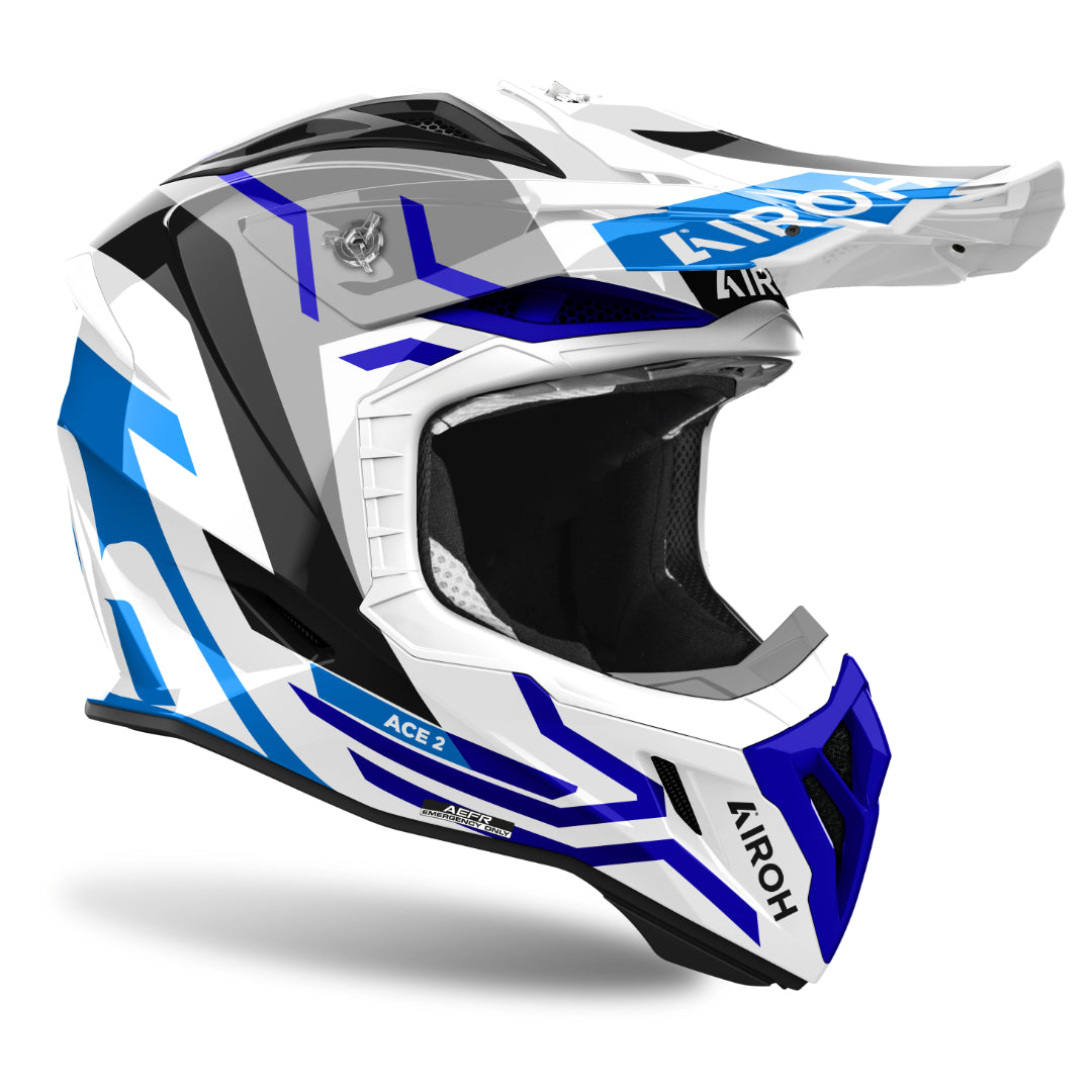 Airoh Aviator Ace 2 Ground Gloss MX Helmet Blue