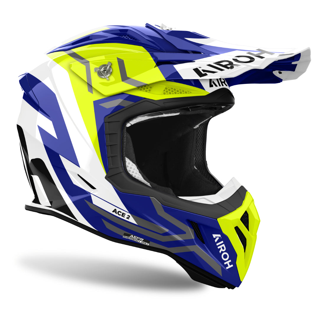 Airoh Aviator Ace 2 Ground Gloss MX Helmet Yellow