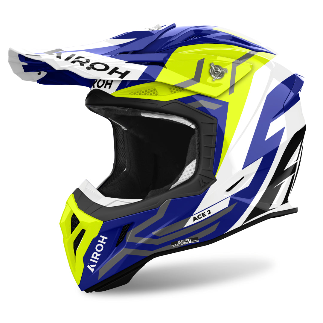 Airoh Aviator Ace 2 Ground Gloss MX Helmet Yellow