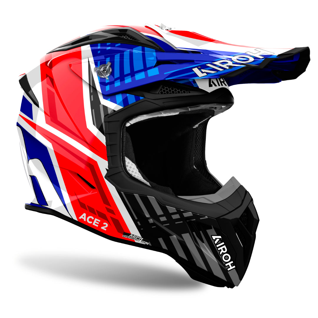 Airoh Aviator Ace 2 Proud Gloss MX Helmet Blue/Red