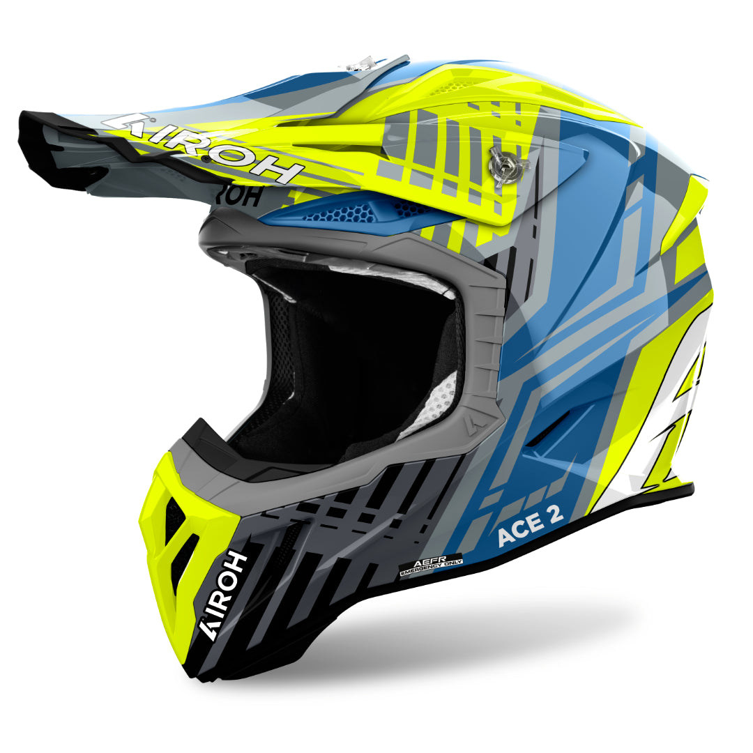 Airoh Aviator Ace 2 Proud Gloss MX Helmet Yellow