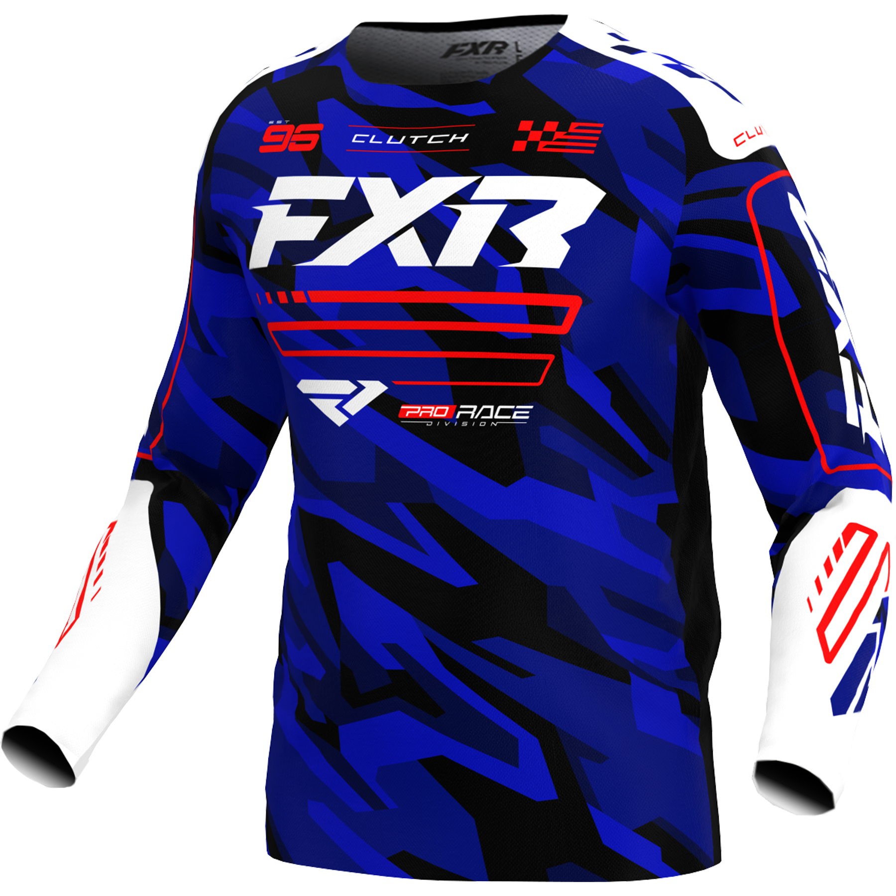 FXR Clutch 2025 MX Kit Combo Blue Camo/Red