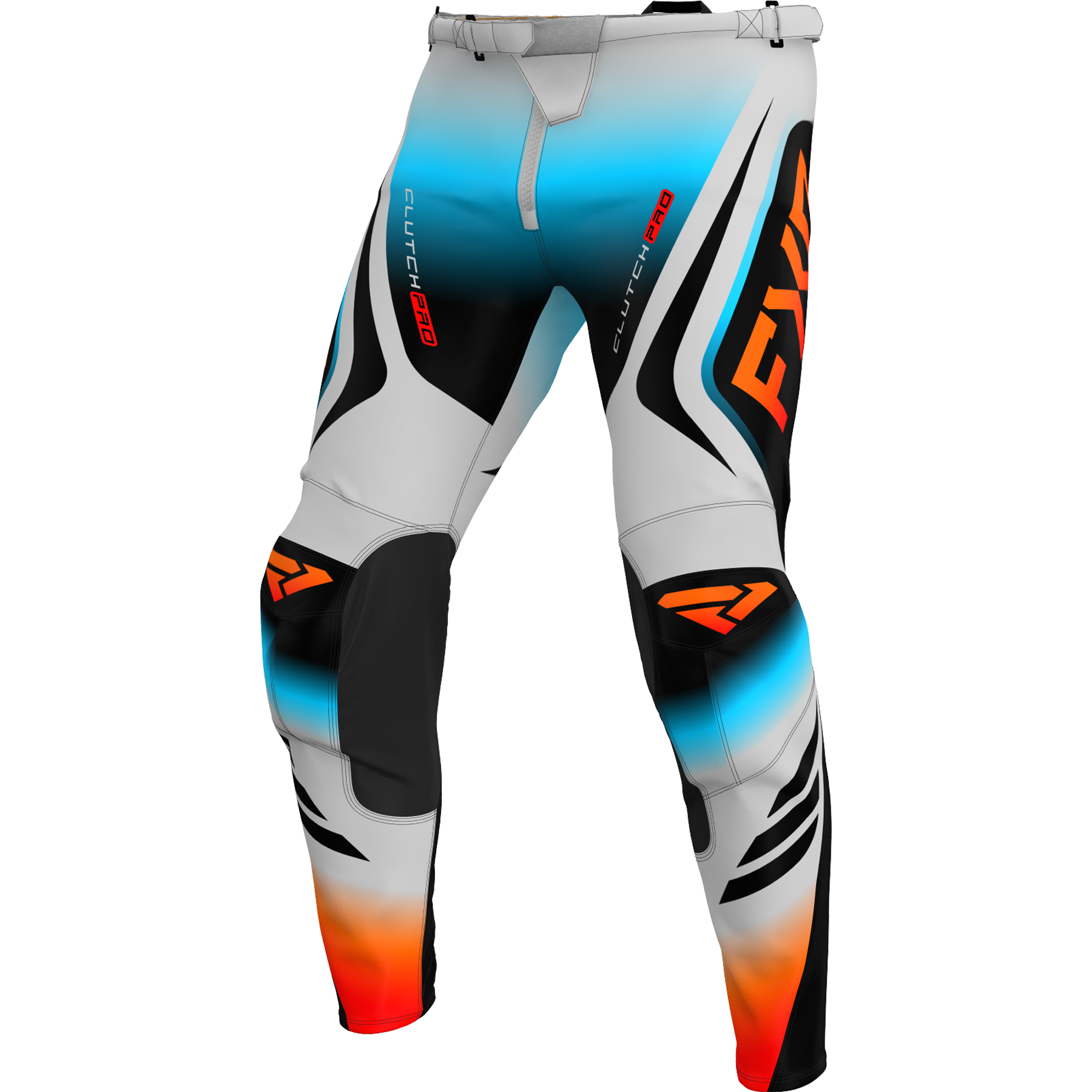 FXR Clutch Pro MX Pant 2025 Grey/Sky/Orange