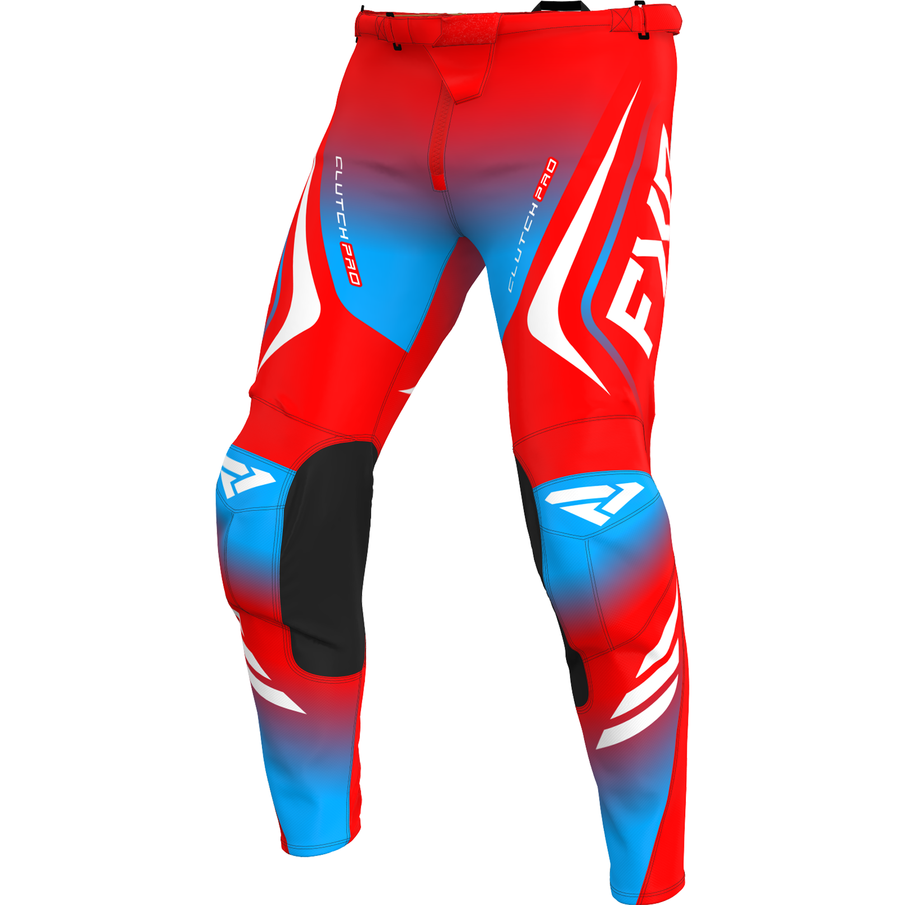 FXR Clutch Pro MX Pant 2025 Red/White/Cyan