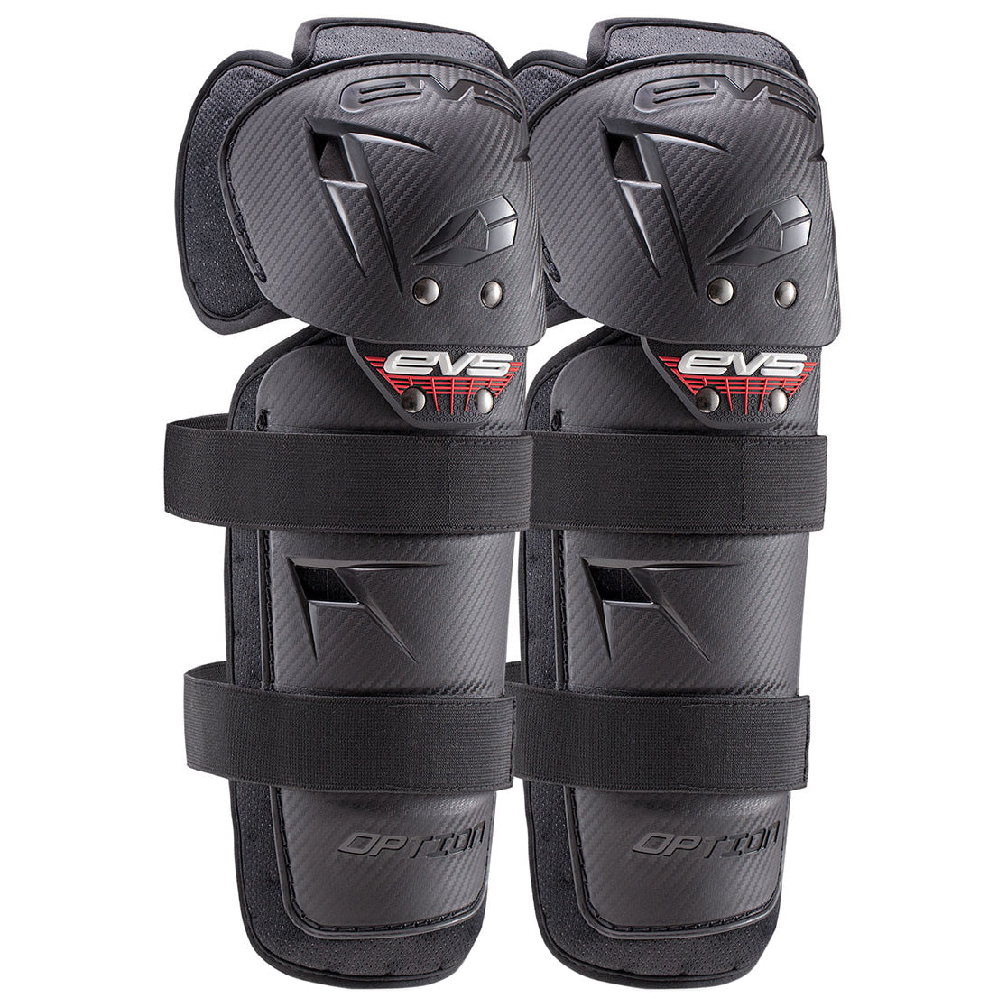 EVS Option Knee Guards Adult Black - Pair