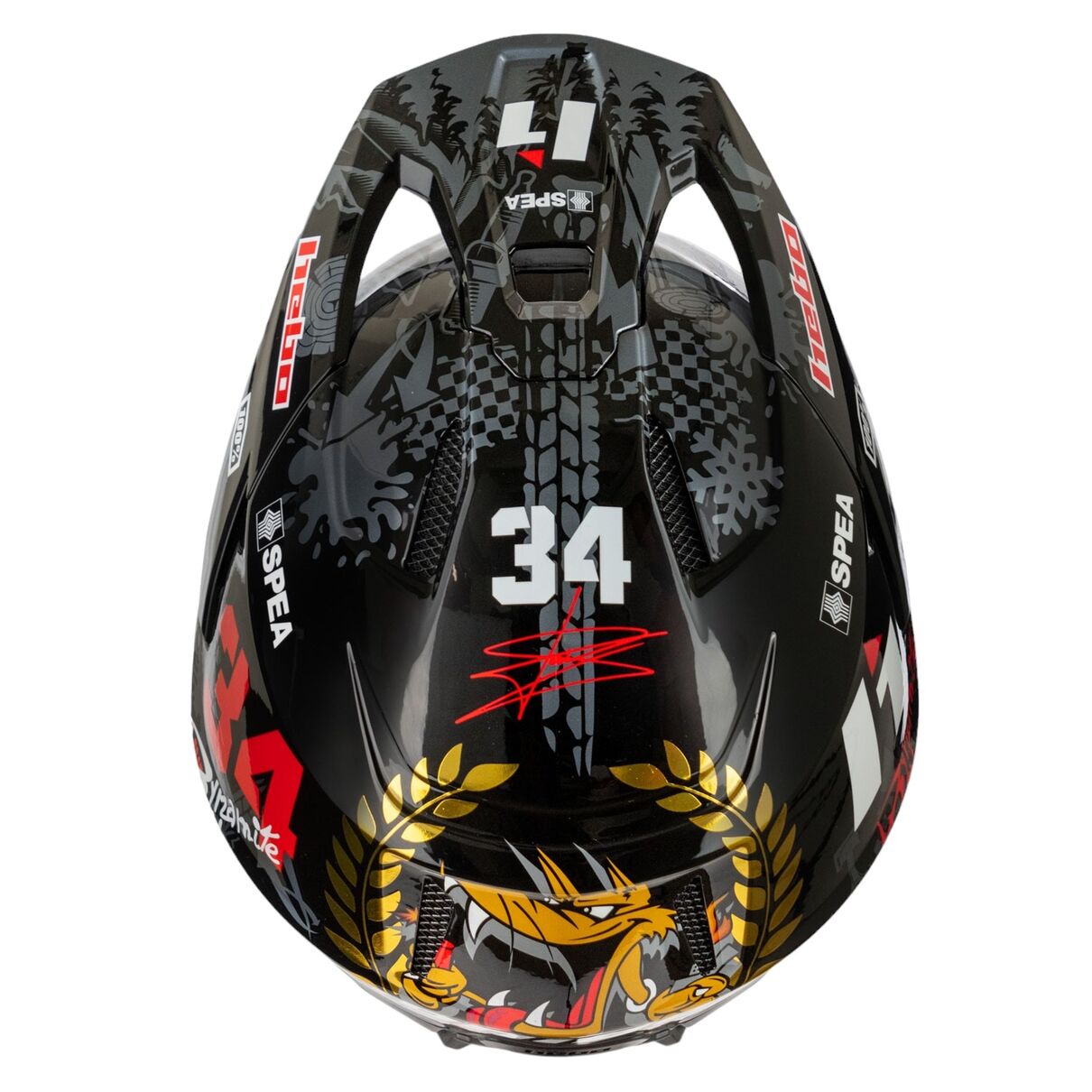 Hebo Trials Helmet Zone Pro Toni Bou 34 Black