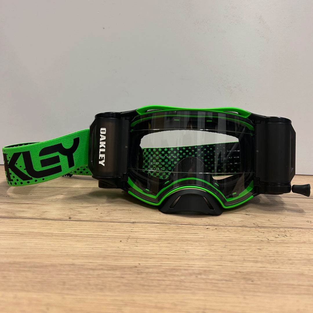 Oakley Airbrake MX Roll Off Goggle Moto Green - Clear Lens