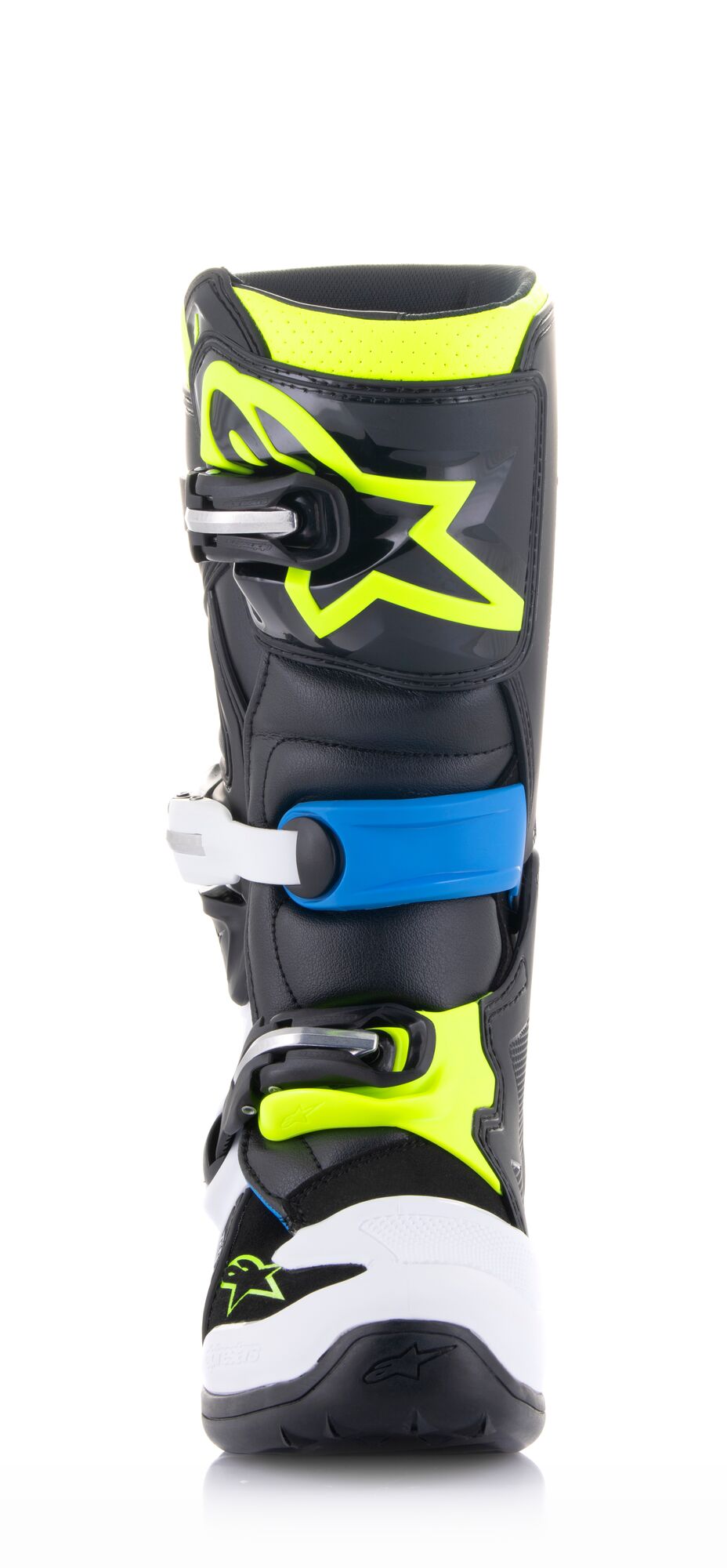 Alpinestars Tech 7s YOUTH Motocross Boots Black/Enamel Blue/Yellow Fluo