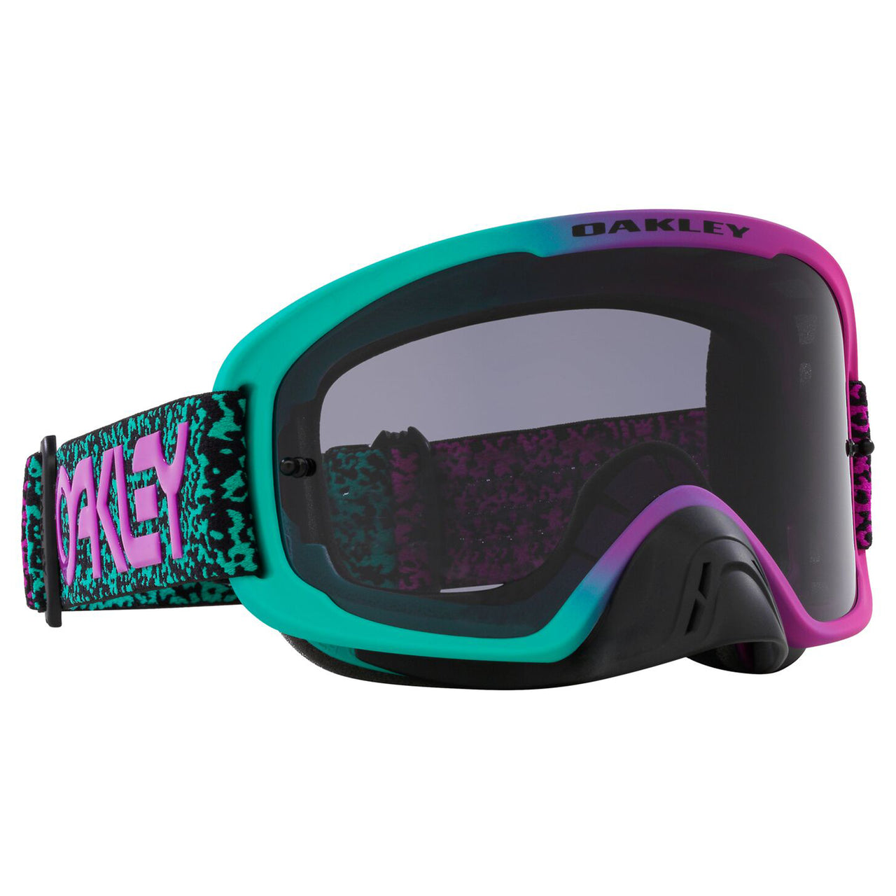 Oakley O Frame 2.0 Pro MX Goggle Celeste/Purple Viper - Dark Grey Lens