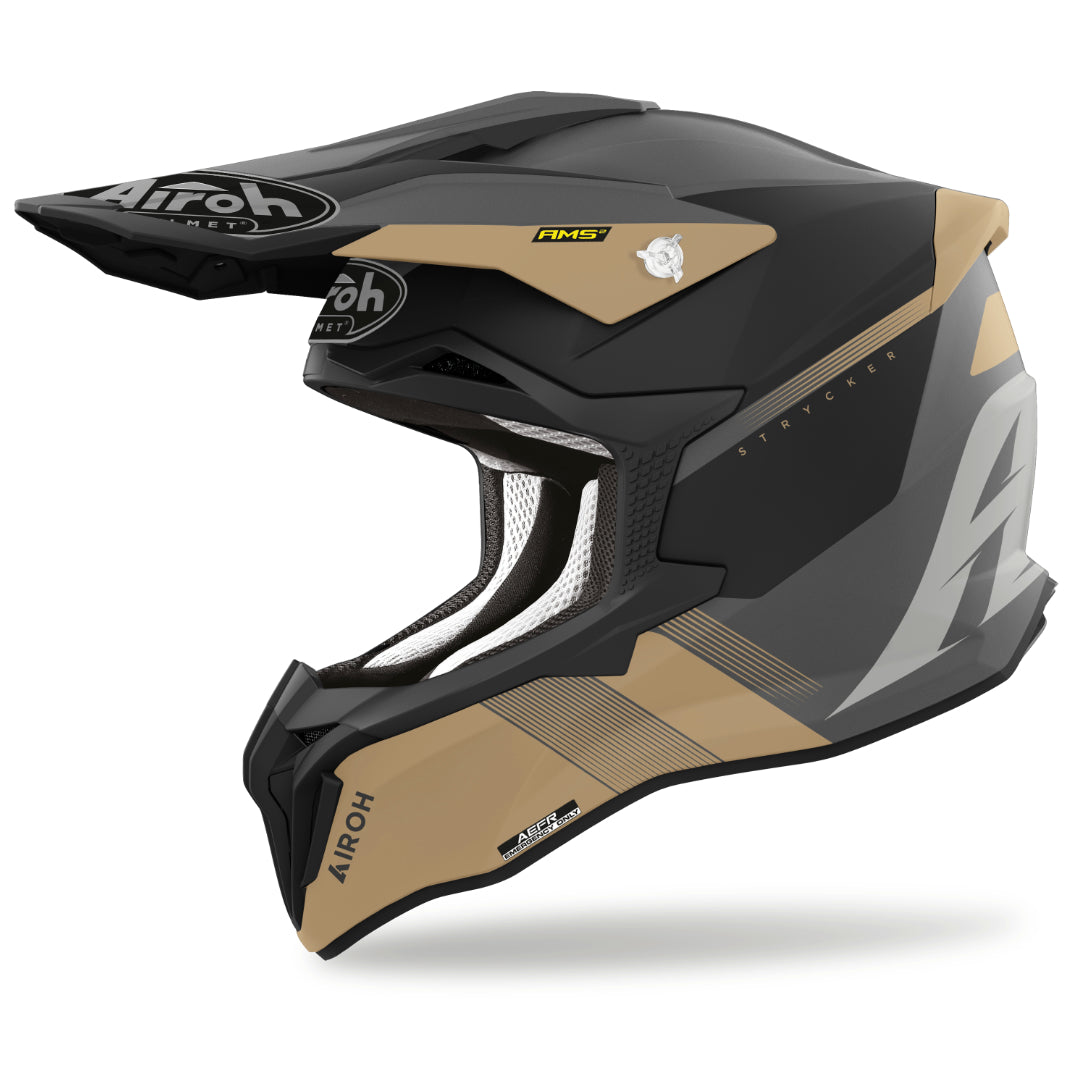 Airoh Strycker Blazer Matt MX Helmet Gold