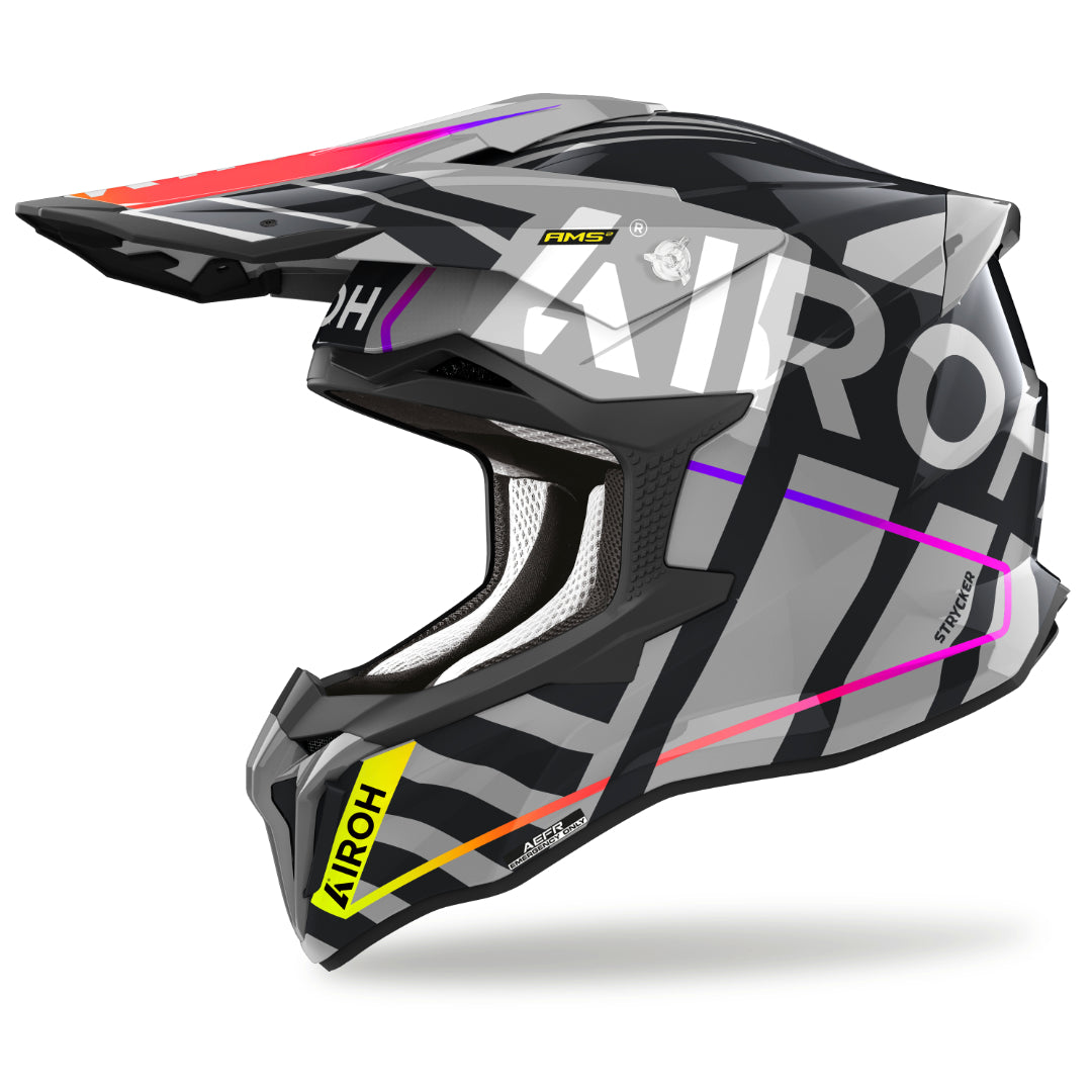 Airoh Strycker Brave Gloss MX Helmet Grey