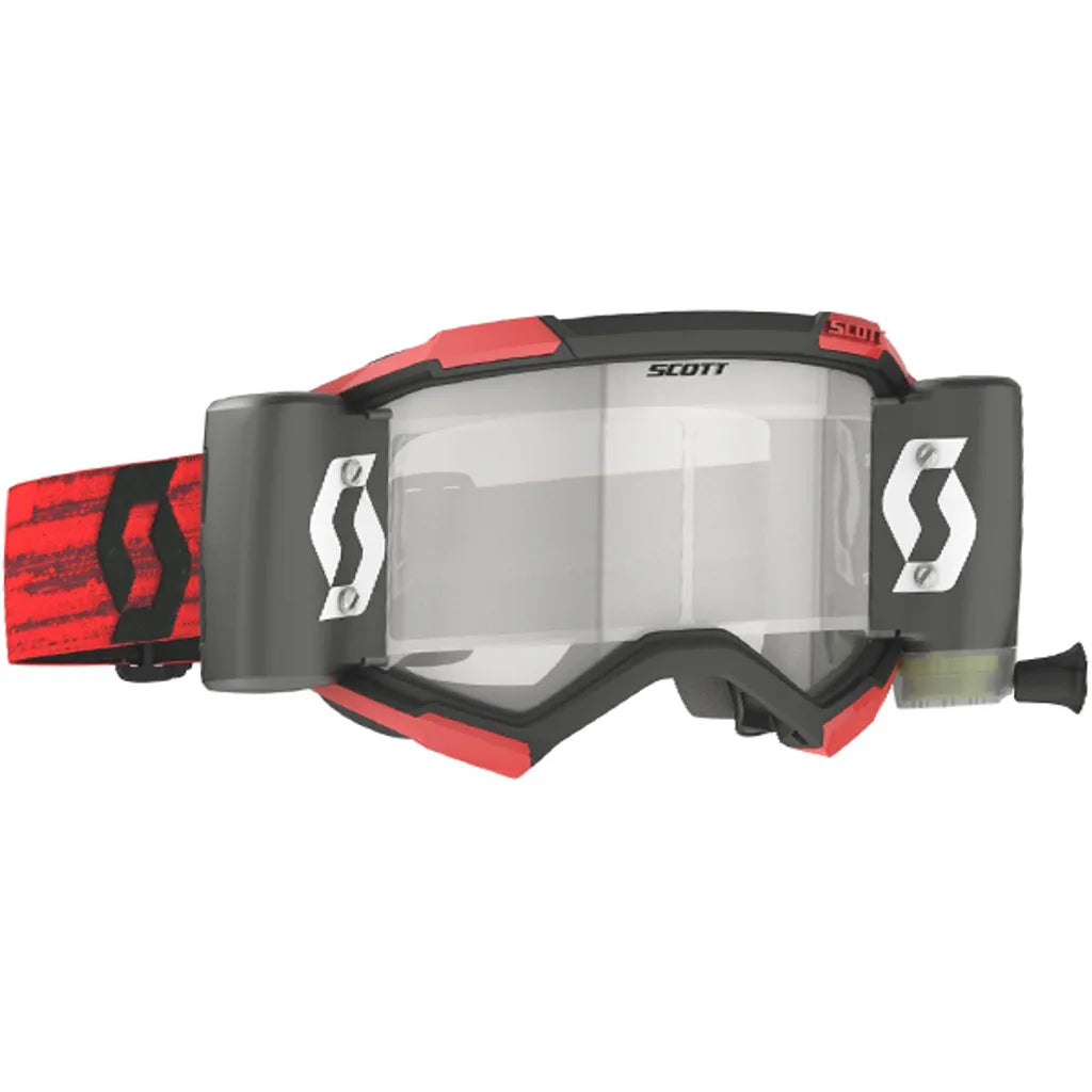 Scott Fury WFS Roll Off Goggle Black/Red - Clear Lens