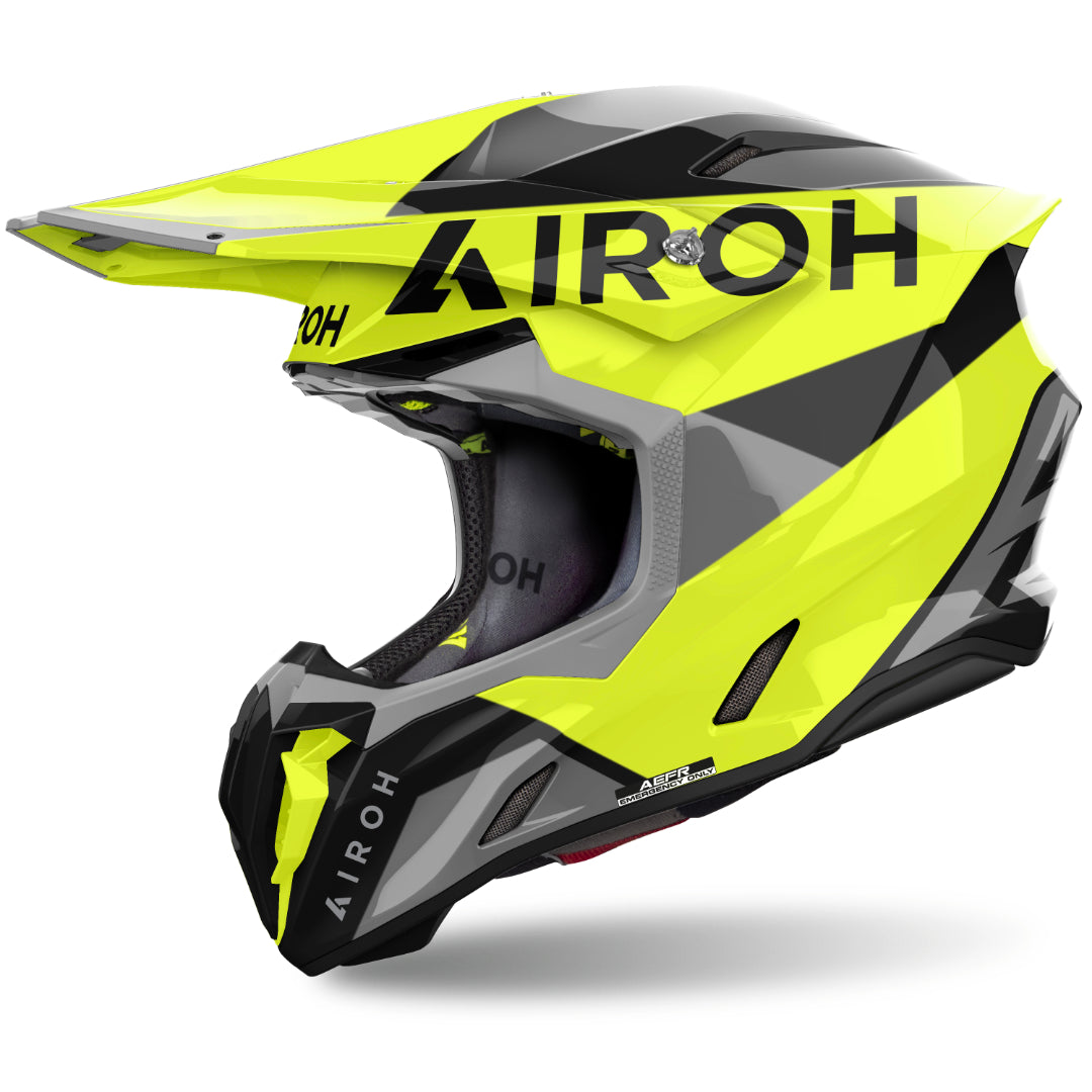 Airoh Twist 3 King Gloss MX Helmet Yellow