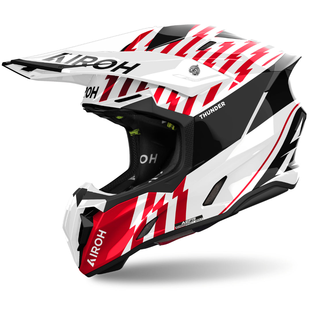 Airoh Twist 3 Thunder Gloss MX Helmet Red