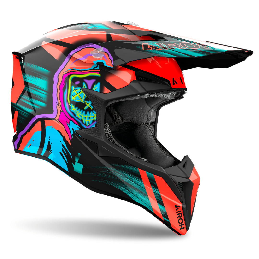 Airoh Wraaap Cyber Gloss MX Helmet Orange