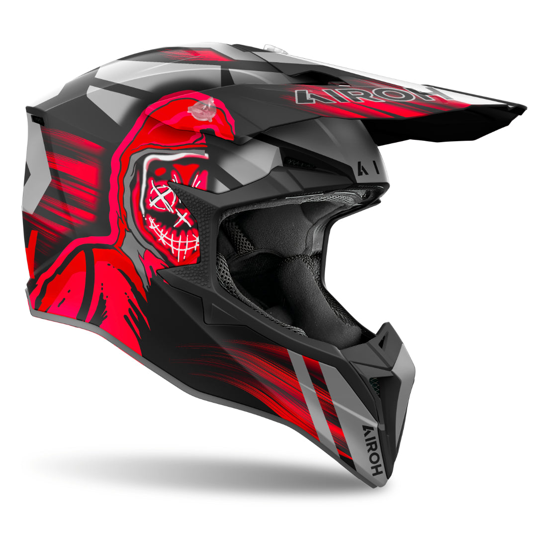 Airoh Wraaap Cyber Matt MX Helmet Red