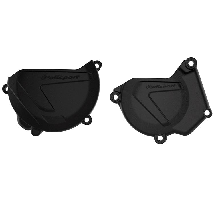 Polisport Clutch & Ignition Cover Protector YAMAHA YZ250 05-24, YZ250X 16-24 Black