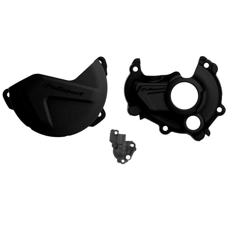 Polisport Clutch & Ignition Cover Protector YAMAHA YZF250 15-18 Black