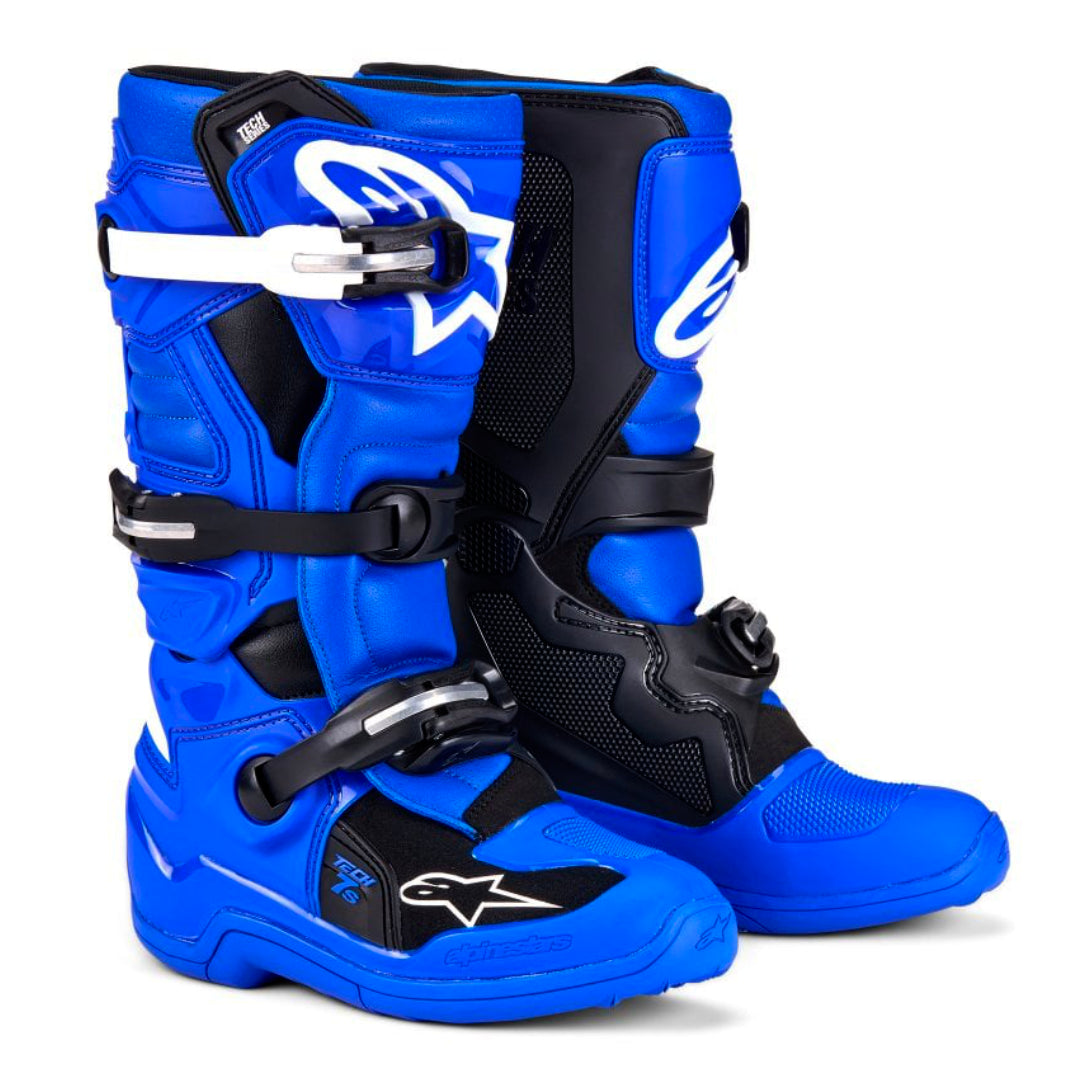 Alpinestars Tech 7s YOUTH Motocross Boots Blue/Black/White