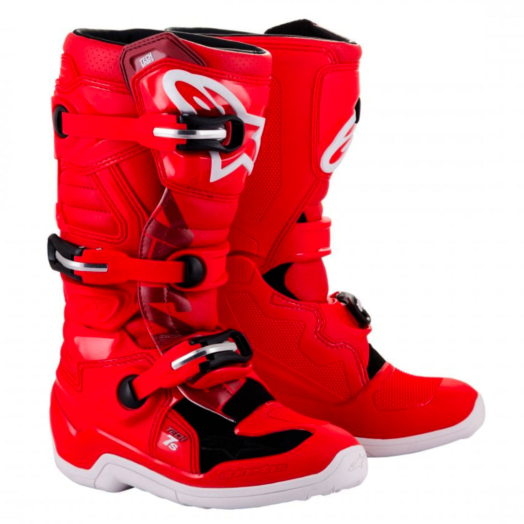 Alpinestars Tech 7s YOUTH Motocross Boots Red