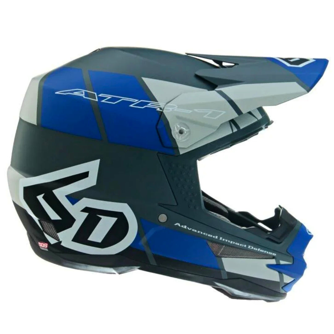 6D ATR-1 MX Helmet Shear Blue/Grey/Black