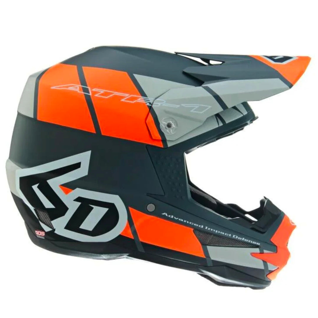 6D ATR-1 MX Helmet Shear Orange/Grey/Black