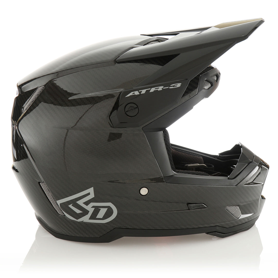 6D ATR-3 MX Helmet Solid Gloss Black