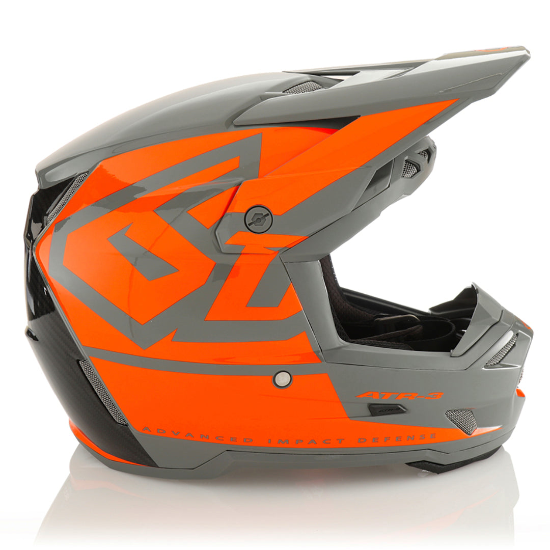 6D ATR-3 MX Helmet Hex Gloss Neon Orange