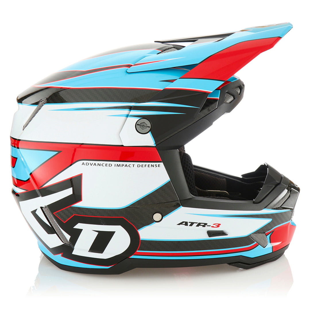 6D ATR-3 MX Helmet Hyper Gloss Red/Cyan