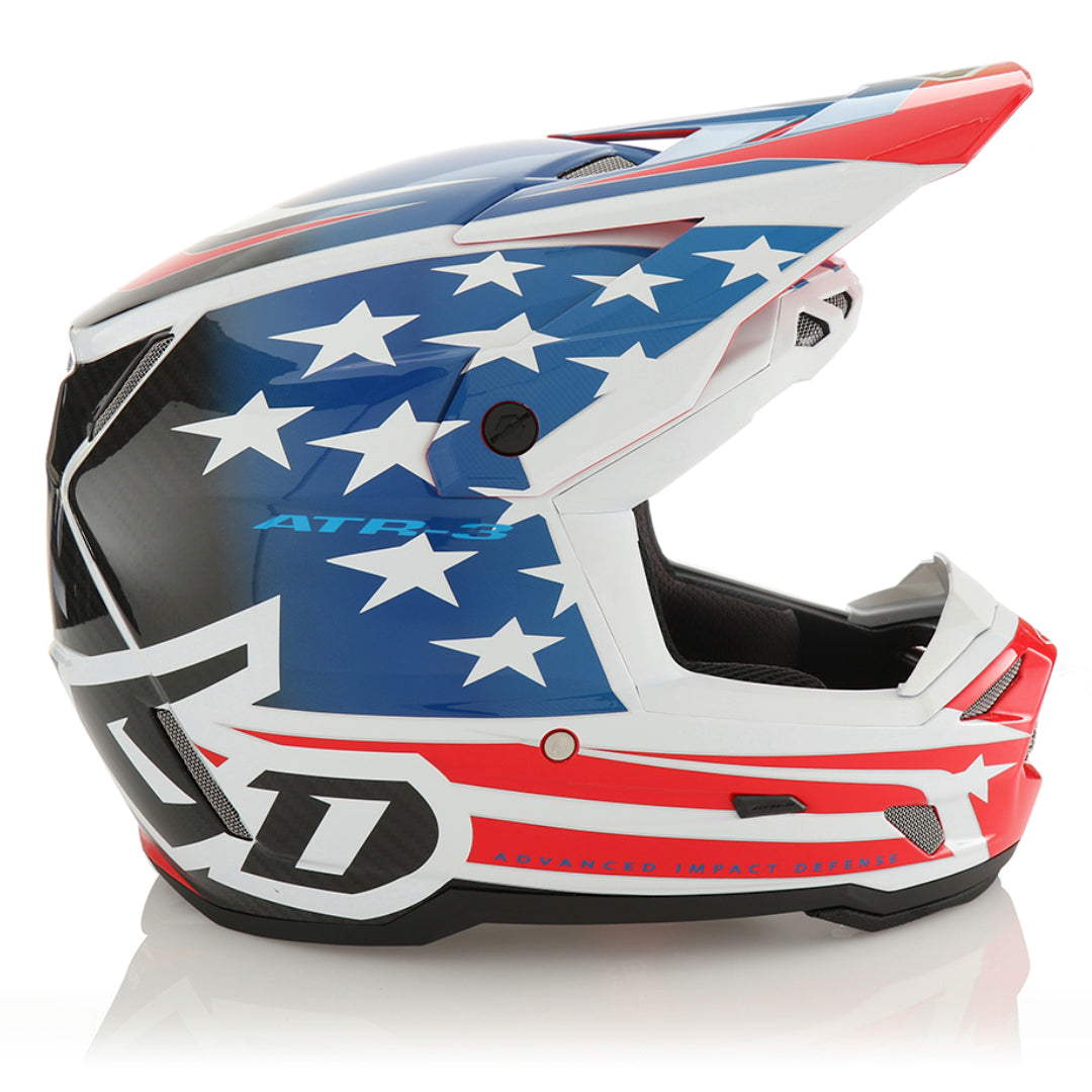 6D ATR-3 MX Helmet Patriot Gloss Red/White/Blue