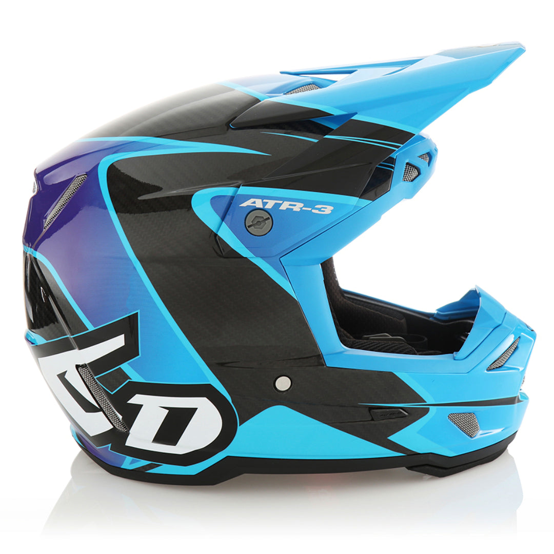 6D ATR-3 MX Helmet Wave Gloss Cyan/Blue/Purple