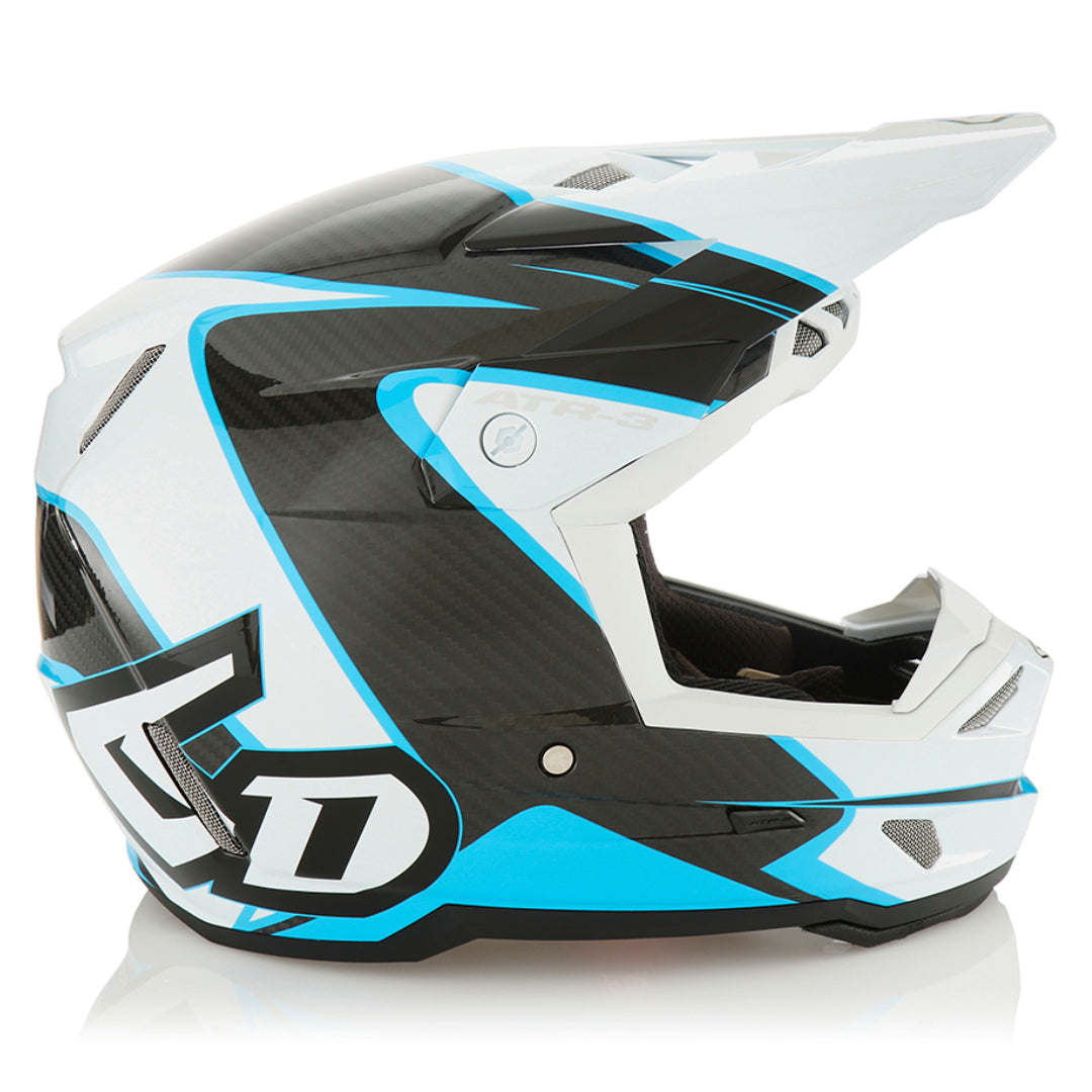 6D ATR-3 MX Helmet Wave Gloss Cyan/White