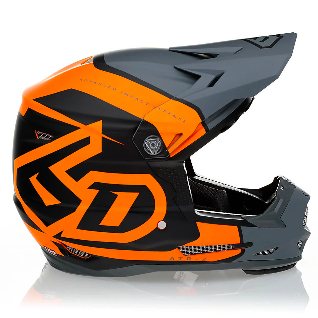 6D ATR-2Y Youth MX Helmet Torque Neon Orange Grey Matte