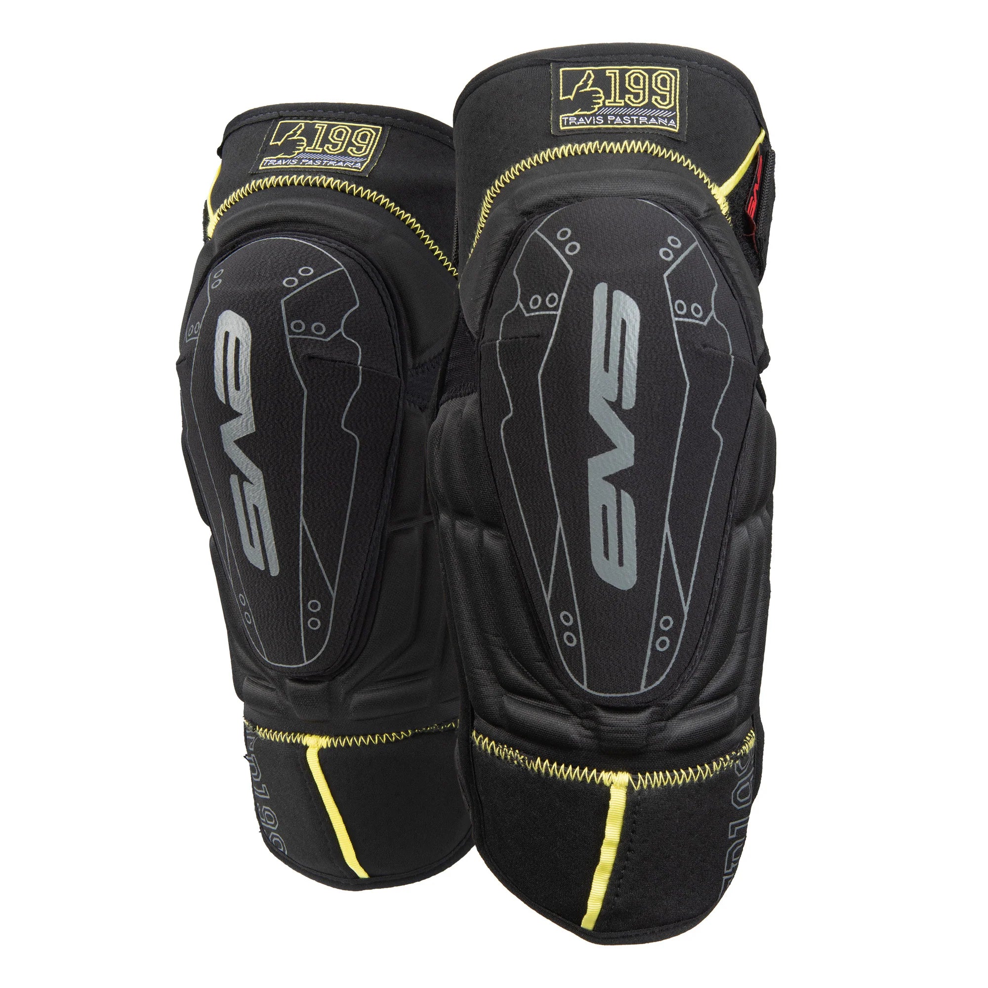 EVS TP199 Knee Guards Black/Hi-Viz Pair Youth