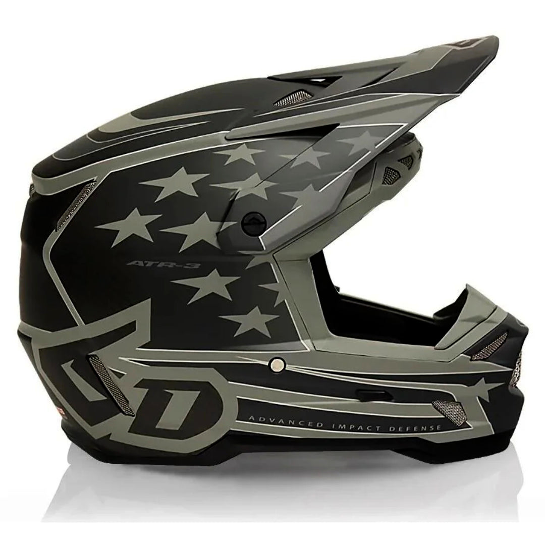 6D ATR-3 MX Helmet Patriot Matte Black