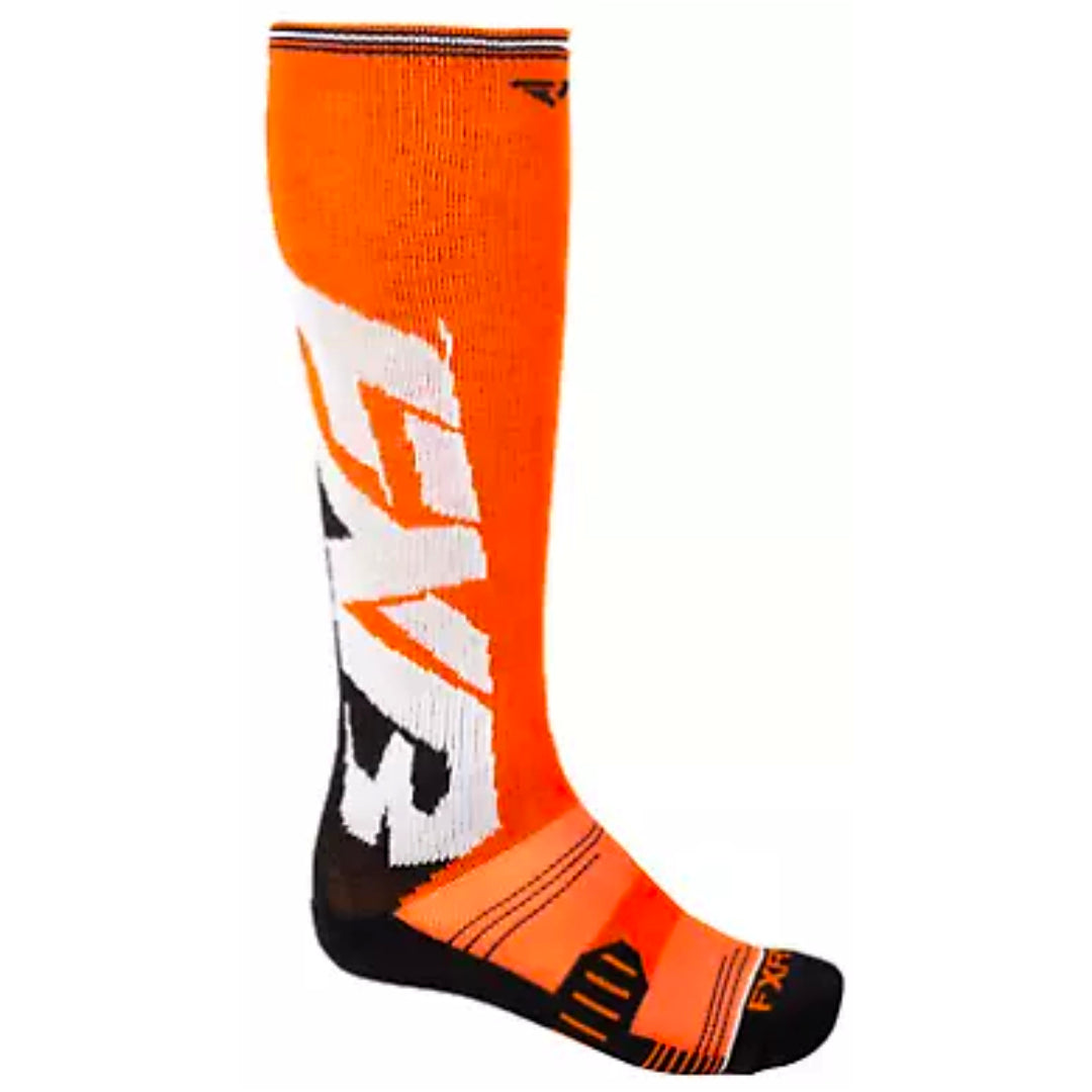 FXR Clutch Performance MX Socks 2pk Orange/Black